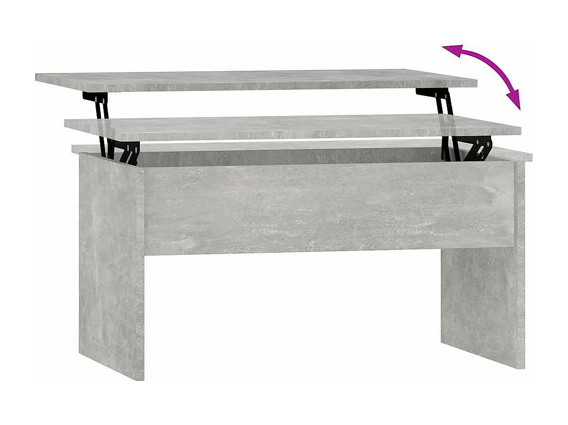 Salontafel 80x50,5x41,5 cm bewerkt hout betongrijs