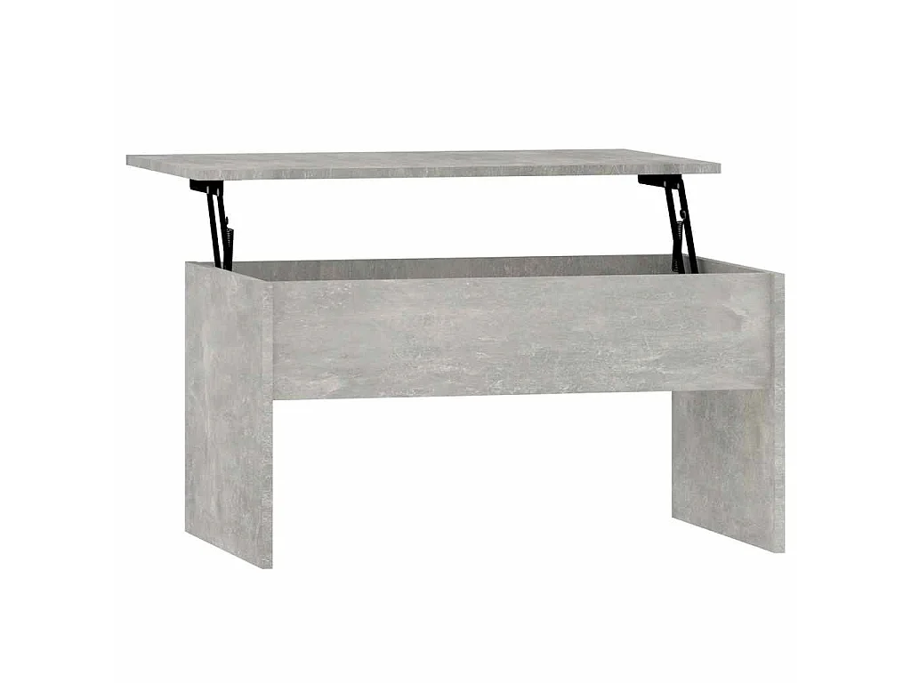 Table basse gris béton 80x50,5x41,5 cm bois d'ingénierie