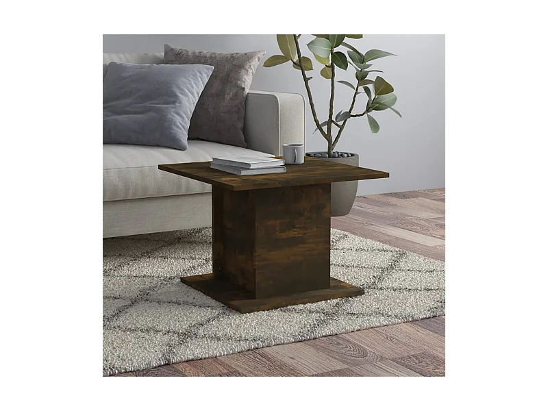 Mesa de centro 55,5x55,5x40cm derivados madeira carvalho fumado