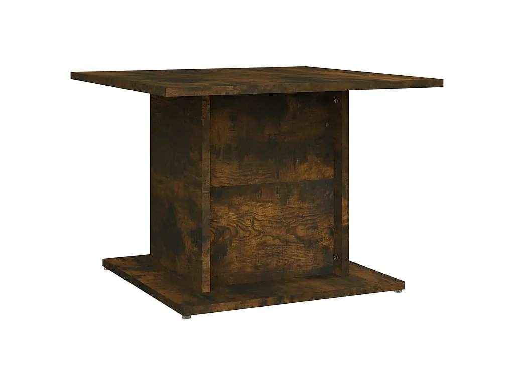 Table basse chêne fumé 55,5x55,5x40 cm bois d'ingénierie