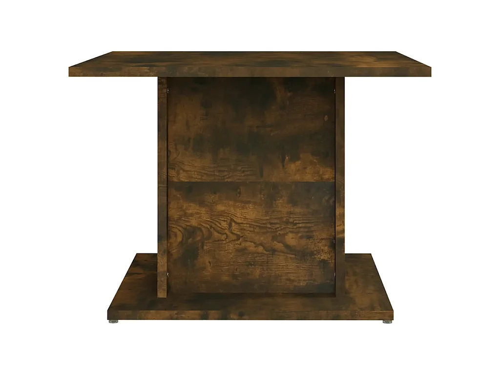 Table basse chêne fumé 55,5x55,5x40 cm bois d'ingénierie