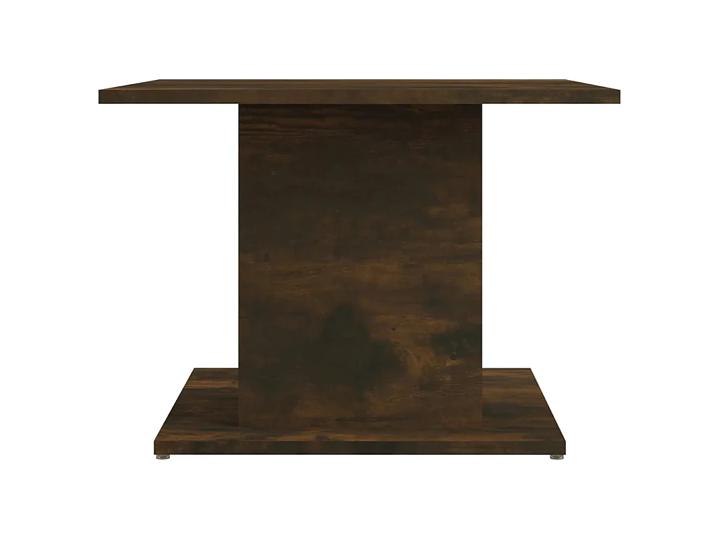 Table basse chêne fumé 55,5x55,5x40 cm bois d'ingénierie