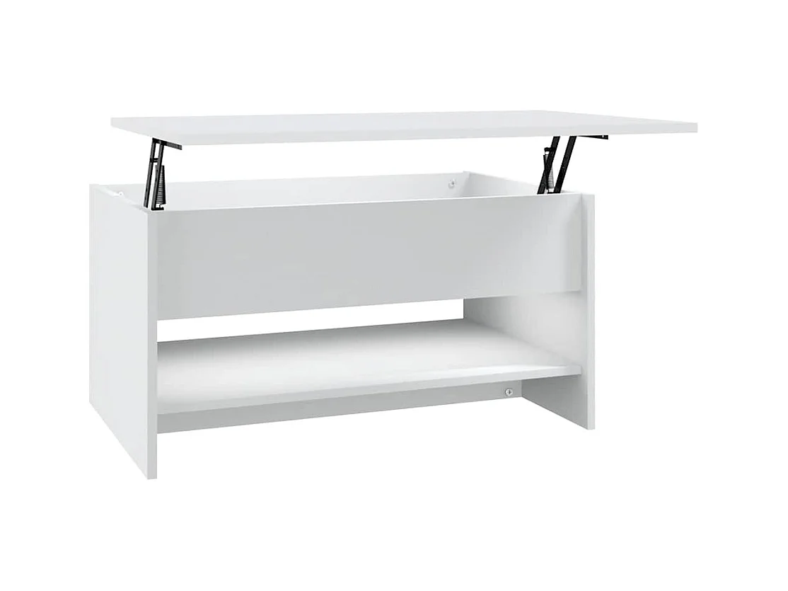 Salontafel 80x50x40 cm bewerkt hout wit