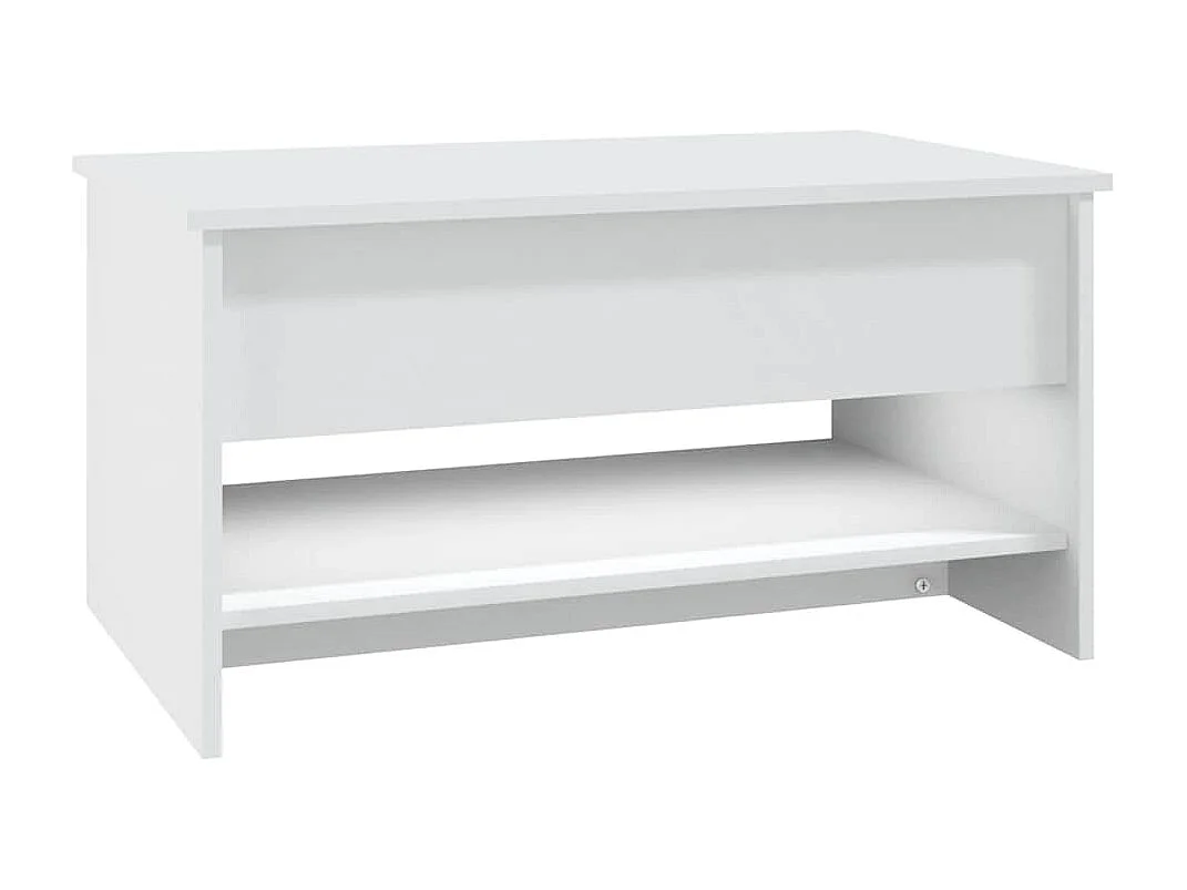 Salontafel 80x50x40 cm bewerkt hout wit