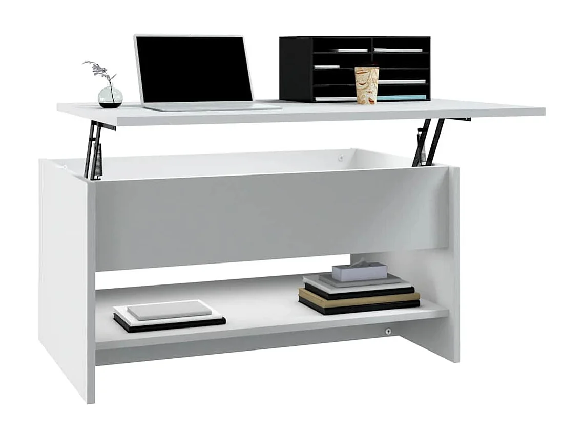 Couchtisch Weiß 80x50x40 cm Holzwerkstoff