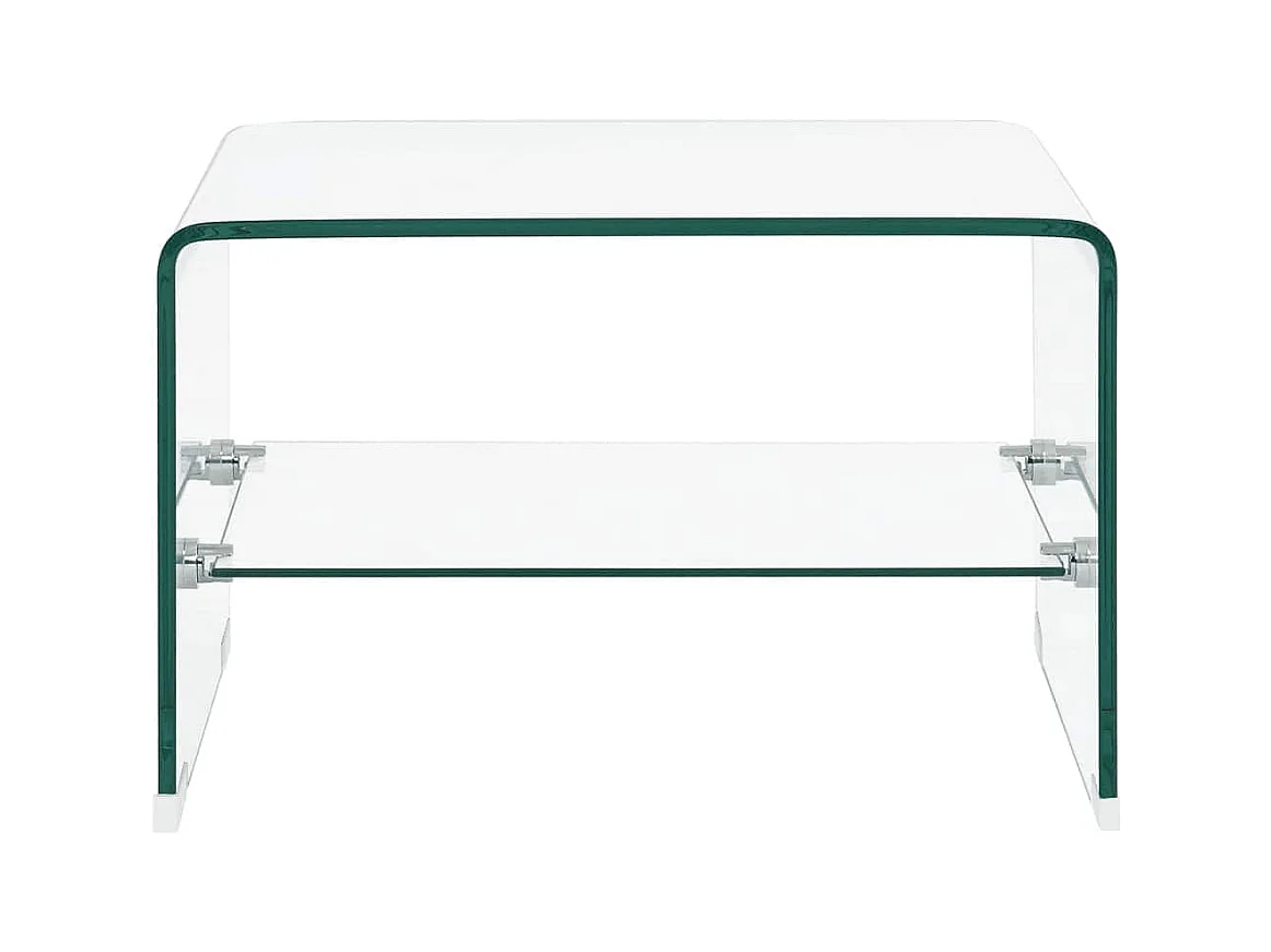 Salontafel 50x45x33 cm gehard glas transparant