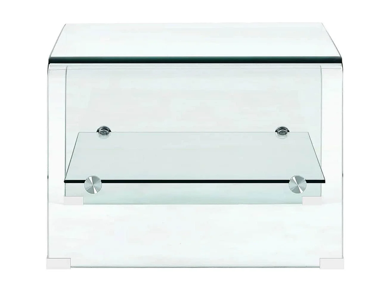 Salontafel 50x45x33 cm gehard glas transparant