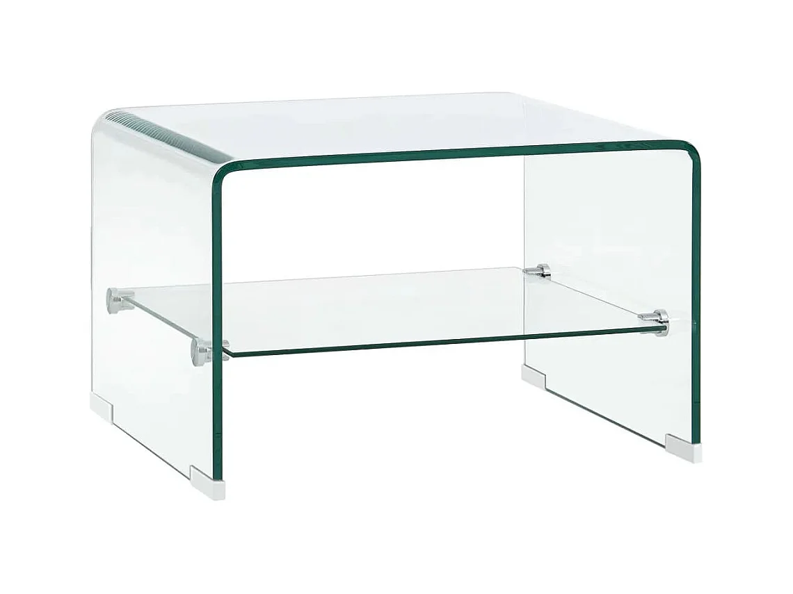 Table basse Clair 50x45x33 cm Verre trempé