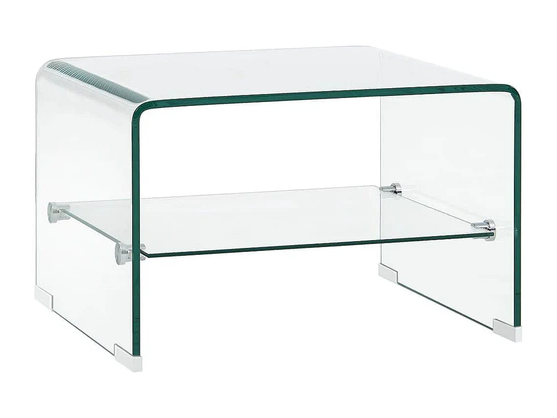 Couchtisch Transparent 50×45×33 cm Hartglas