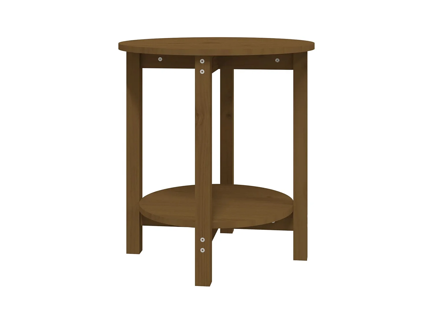 Table basse Marron miel Ø 55x60 cm Bois massif de pin