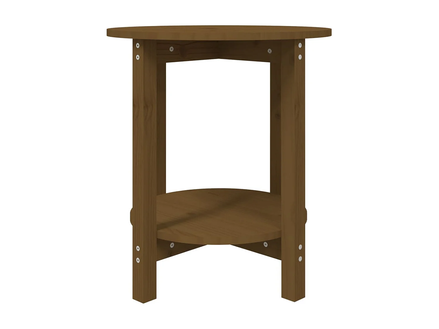 Table basse Marron miel Ø 55x60 cm Bois massif de pin