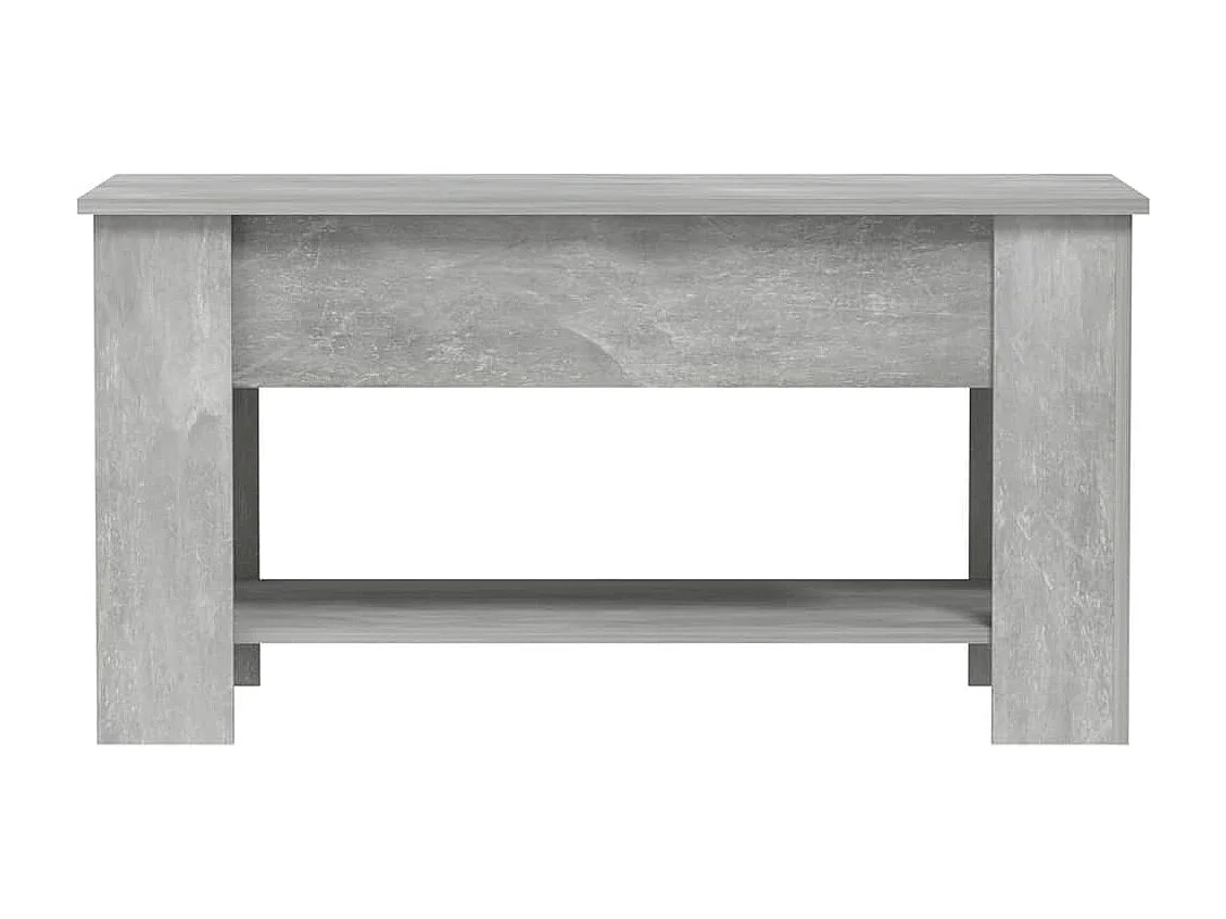 Table basse gris béton 101x49x52 cm bois d'ingénierie