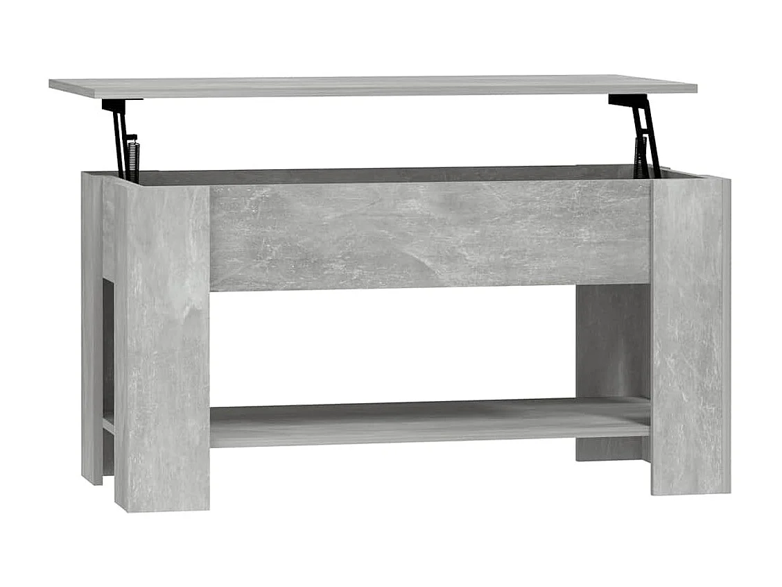 Tavolino Salotto Grigio Cemento 101x49x52 cm Legno Multistrato