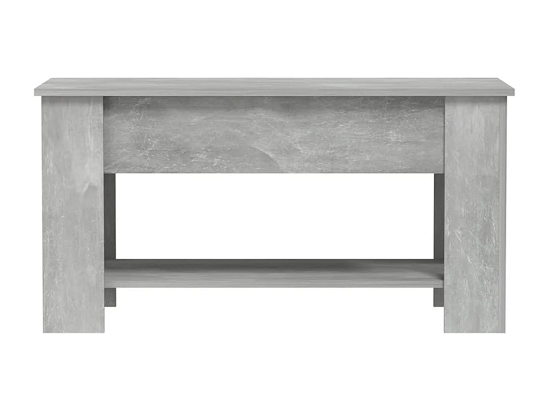 Tavolino Salotto Grigio Cemento 101x49x52 cm Legno Multistrato