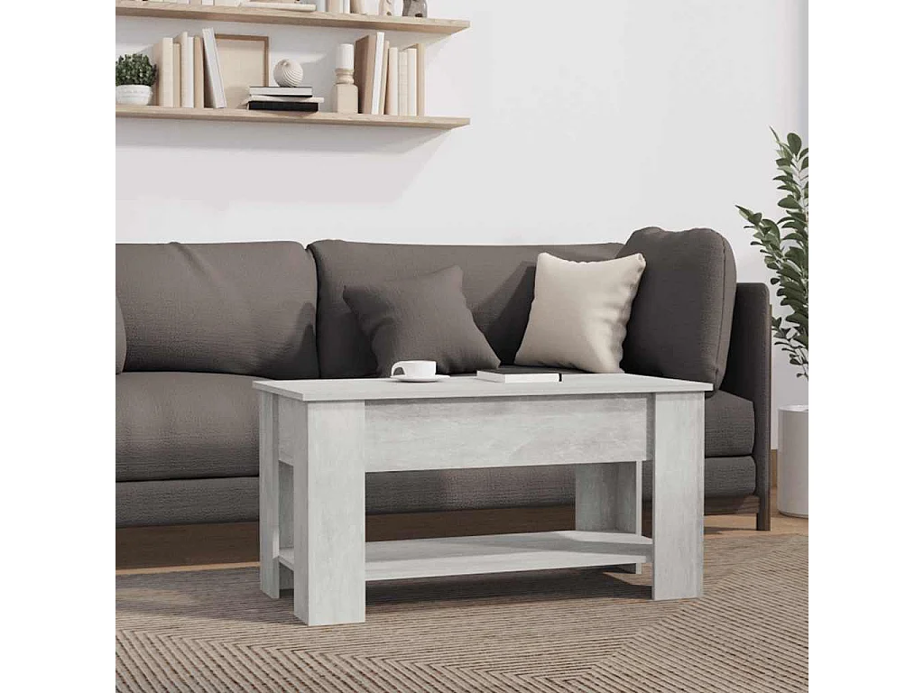 Couchtisch Betongrau 101x49x52 cm Holzwerkstoff