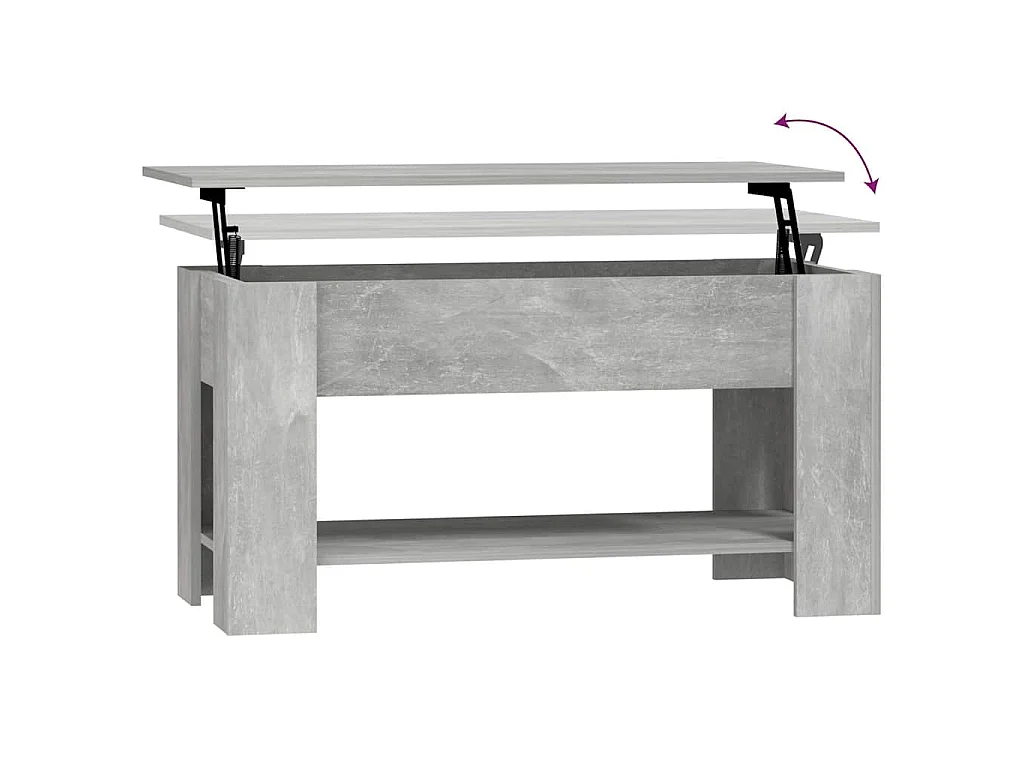 Couchtisch Betongrau 101x49x52 cm Holzwerkstoff