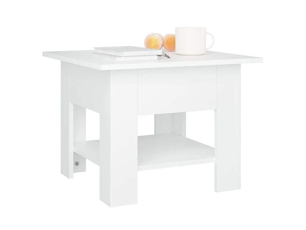 Couchtisch Weiß 55x55x42 cm Holzwerkstoff