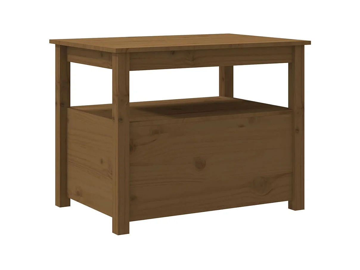 Couchtisch Honigbraun 71x49x55 cm Massivholz Kiefer