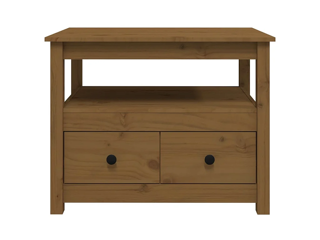 Salontafel 71x49x55 cm massief grenenhout honingbruin