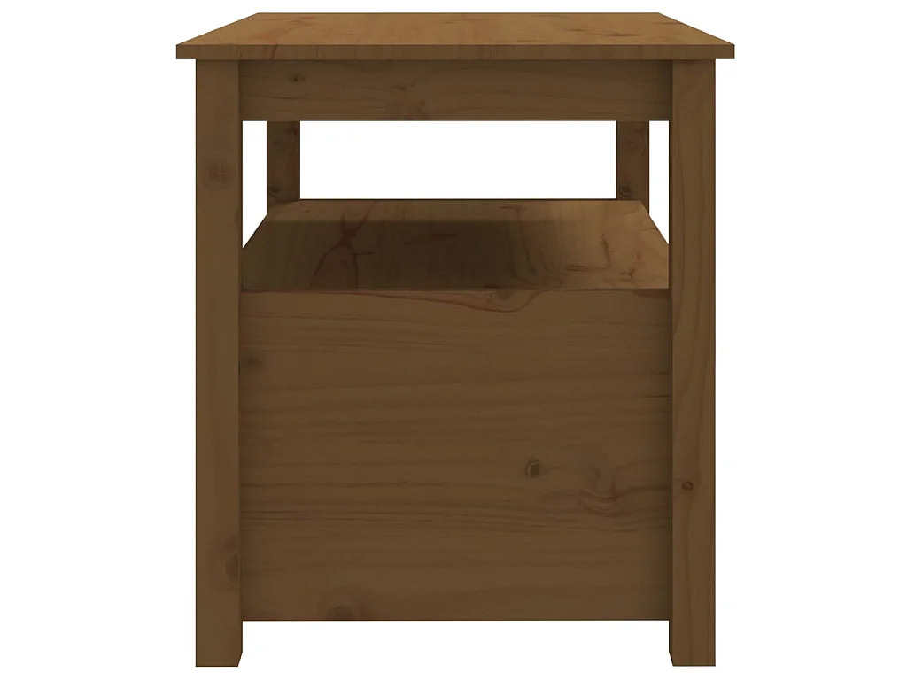 Salontafel 71x49x55 cm massief grenenhout honingbruin