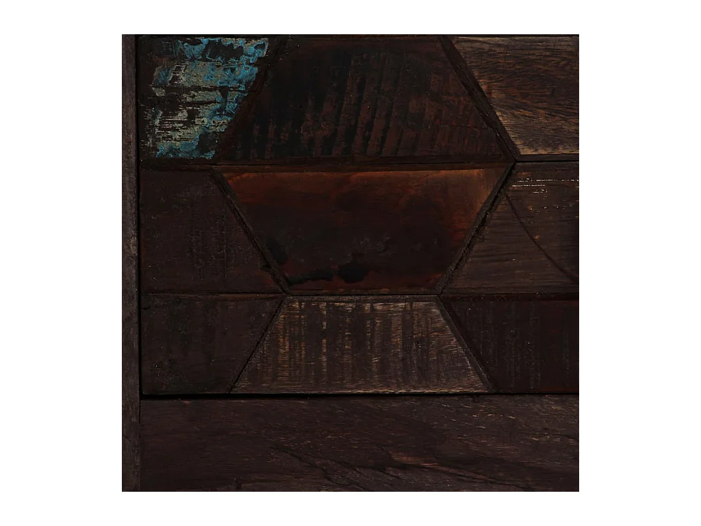 Mesa de centro em madeira recuperada maciça 100x60x35 cm