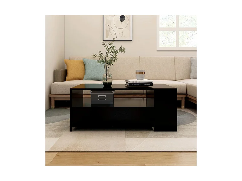 Salontafel 102x50x45 cm bewerkt hout zwart