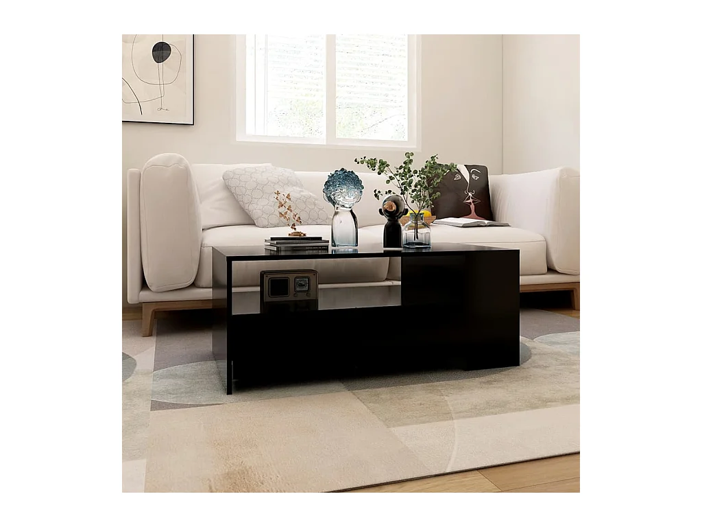 Salontafel 102x50x45 cm bewerkt hout zwart