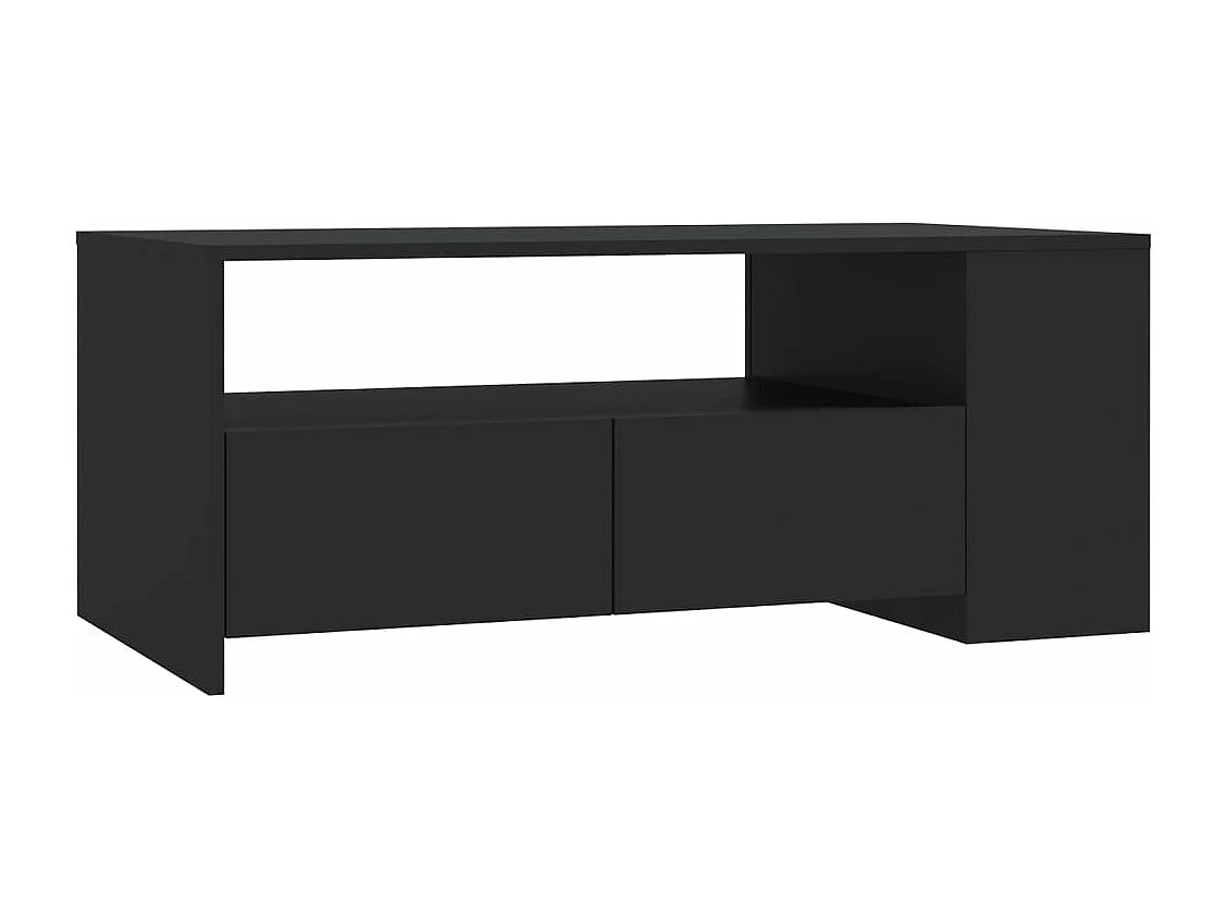 Table basse noir 102x55x42 cm bois d'ingénierie