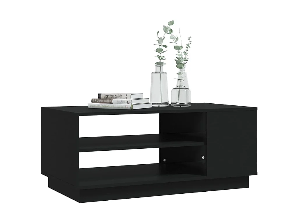 Tavolino da Salotto Nero 102x55x43 cm in Truciolato