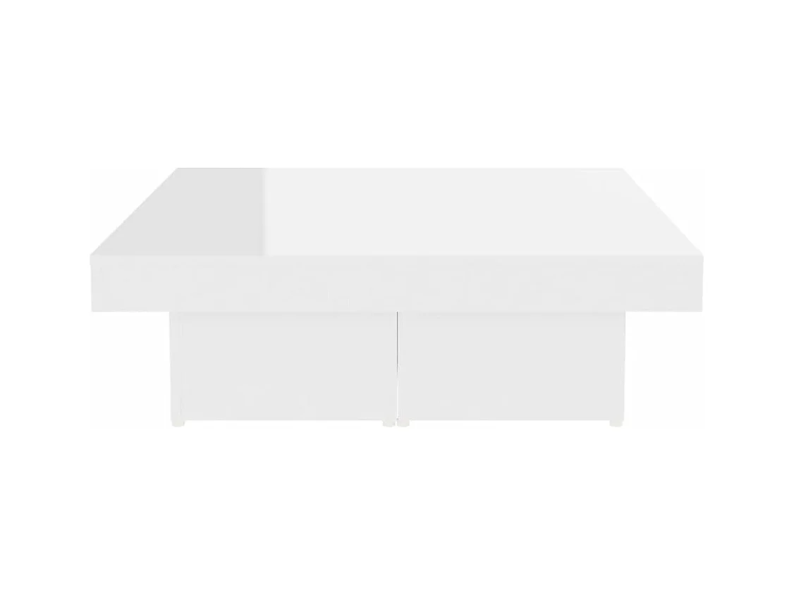 Mesa de centro 90x90x28cm derivados de madeira branco brilhante