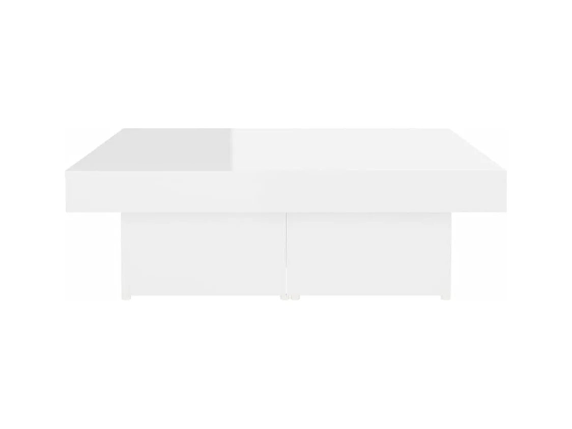 Mesa de centro 90x90x28cm derivados de madeira branco brilhante