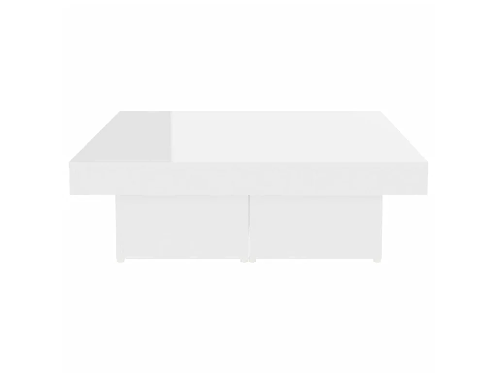 Salontafel 90x90x28 cm bewerkt hout hoogglans wit