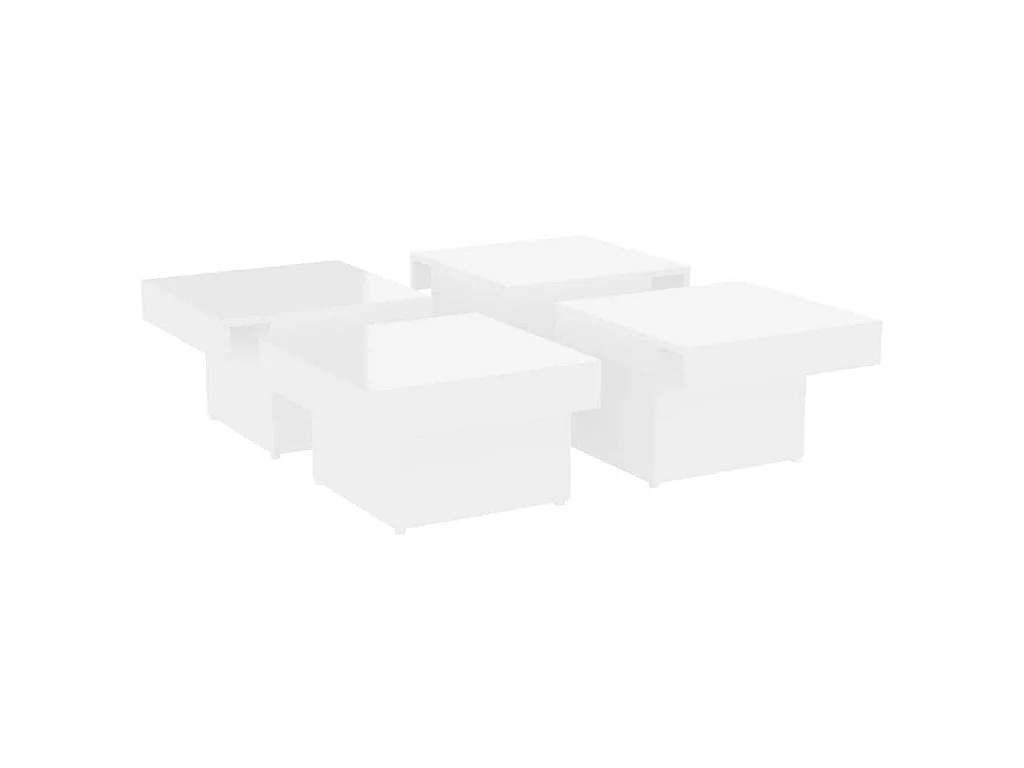 Mesa de centro 90x90x28cm derivados de madeira branco brilhante