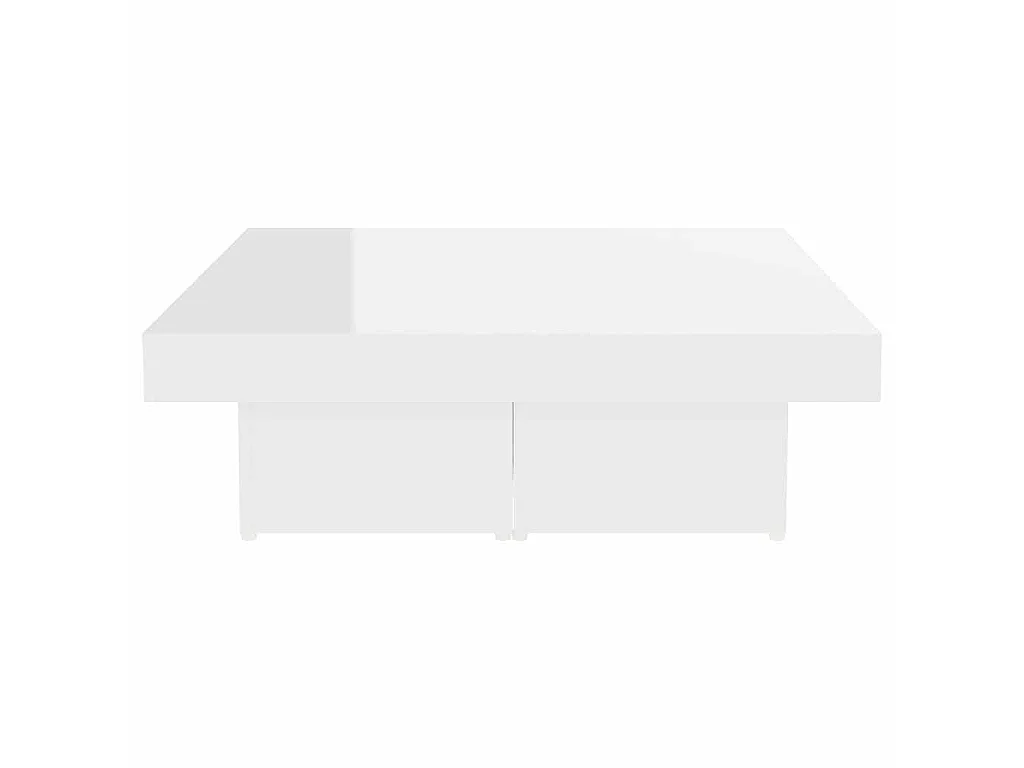 Mesa de centro 90x90x28cm derivados de madeira branco brilhante