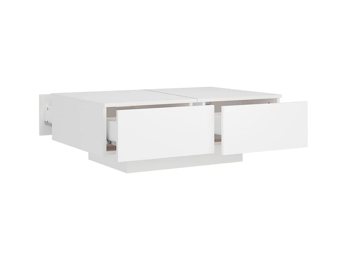 Couchtisch Weiß 90x60x31 cm Holzwerkstoff