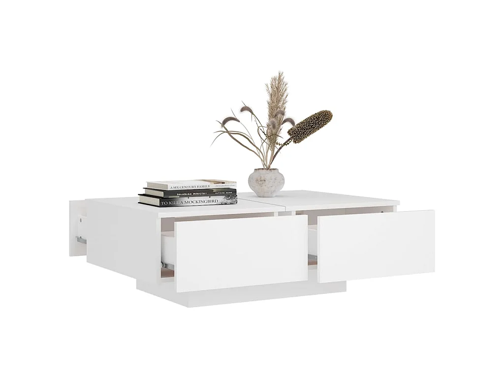 Mesa de centro 90x60x31 cm contraplacado branco