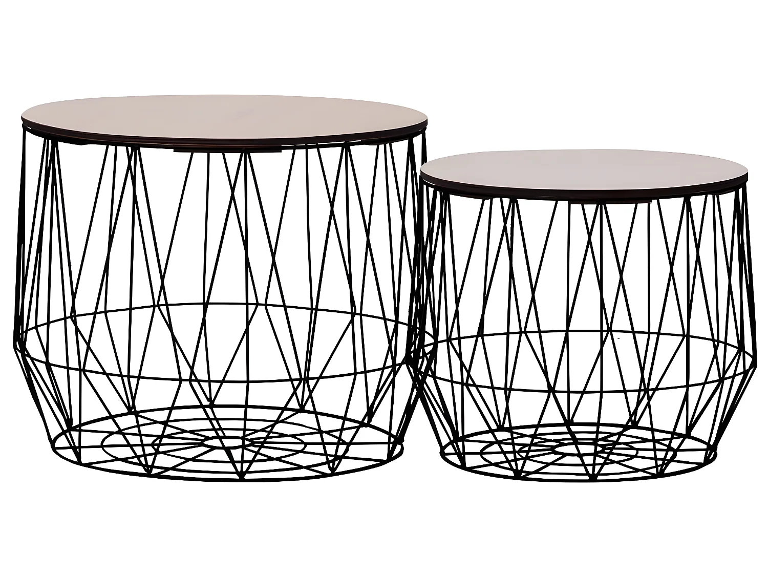 Mesa de centro 2 unidades negro