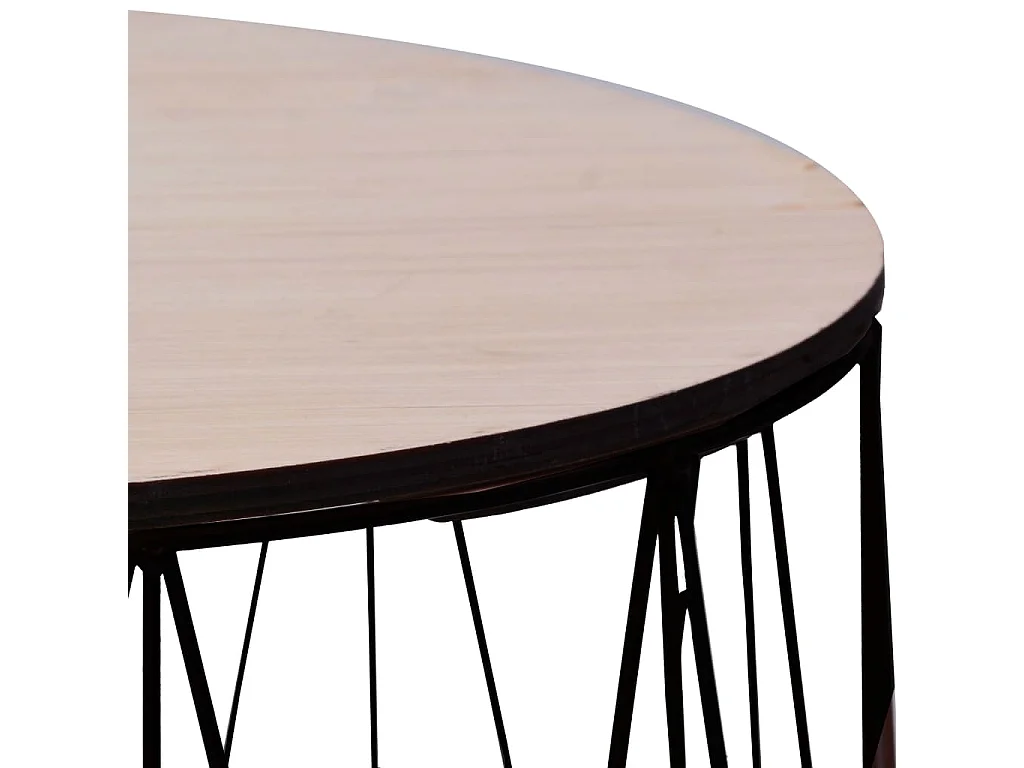 Tables basses 2 pcs noir
