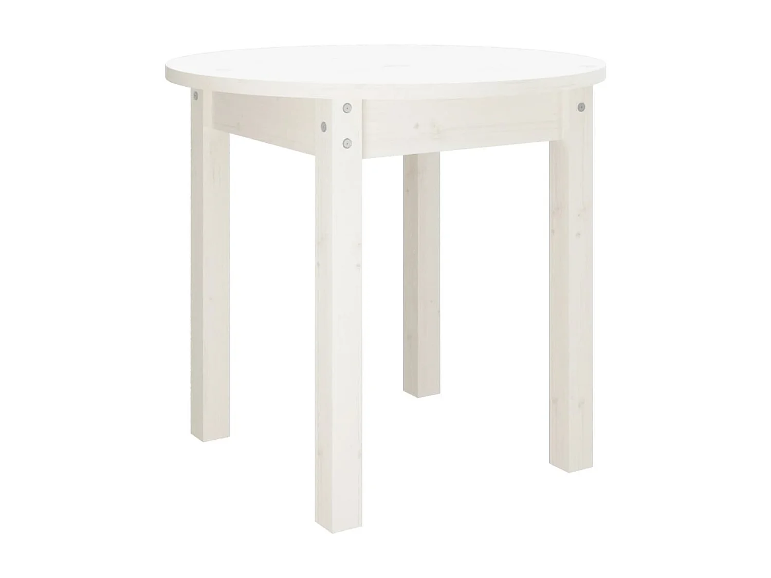 Table basse Blanc Ø 45x40 cm Bois massif de pin