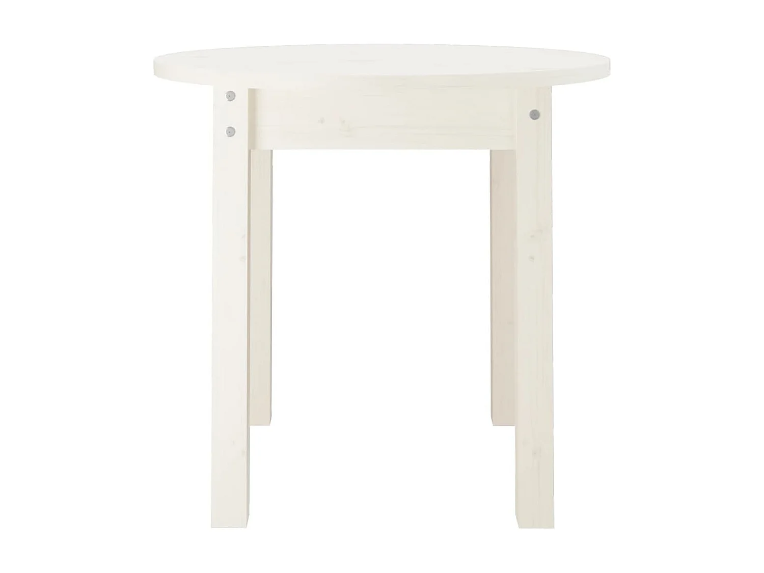 Table basse Blanc Ø 45x40 cm Bois massif de pin
