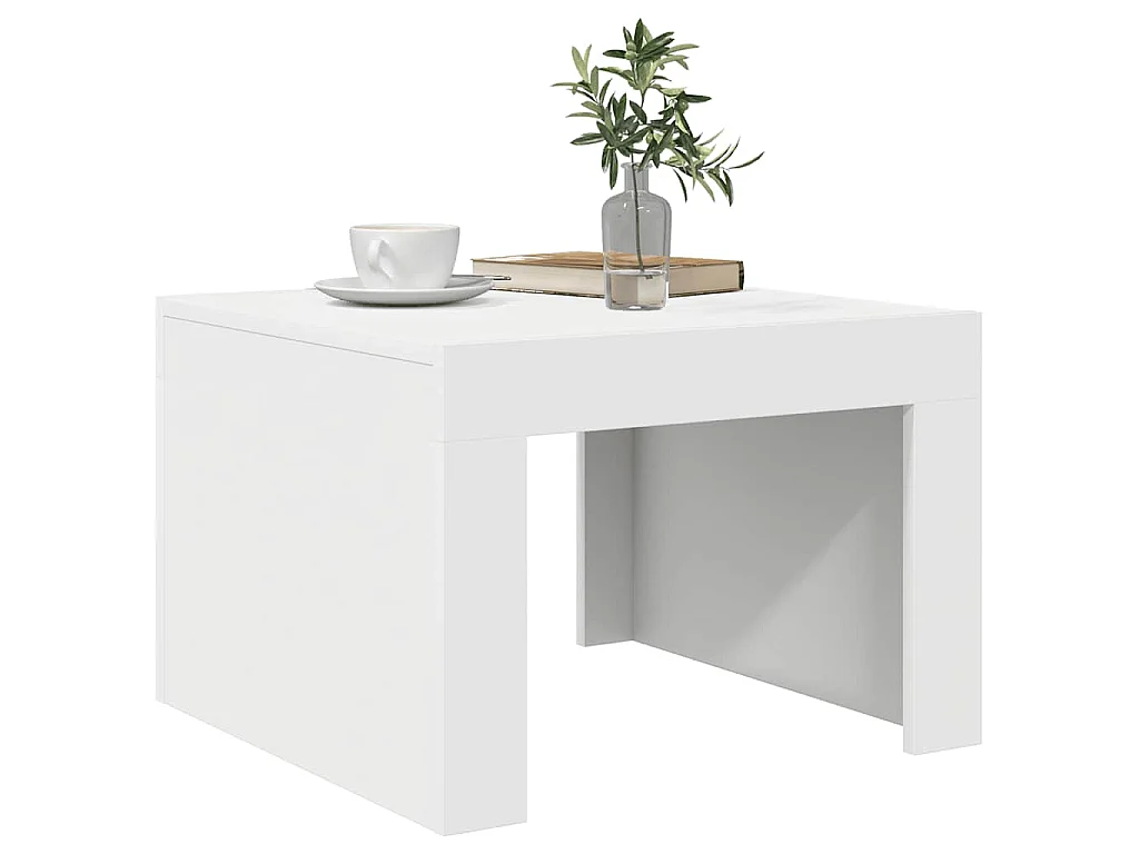 Salontafel 50x50x35 cm bewerkt hout wit