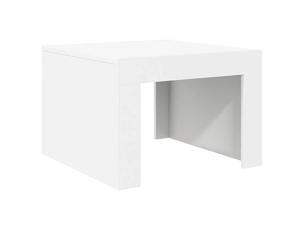 Salontafel 50x50x35 cm bewerkt hout wit