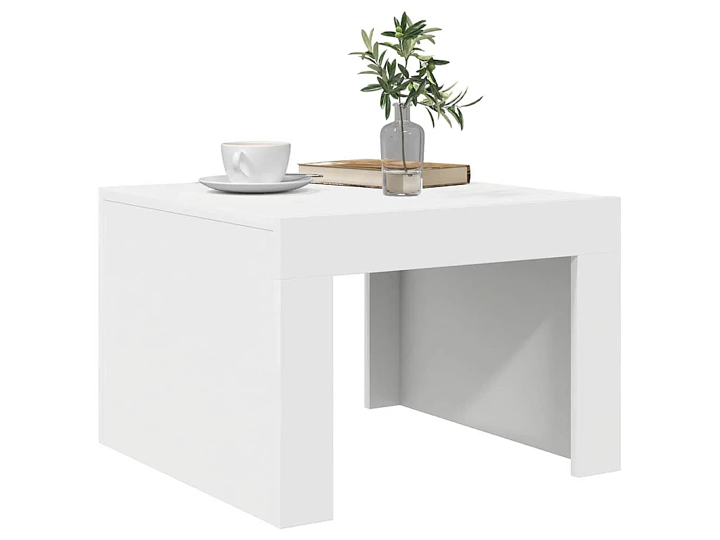 Couchtisch Weiß 50x50x35 cm Holzwerkstoff