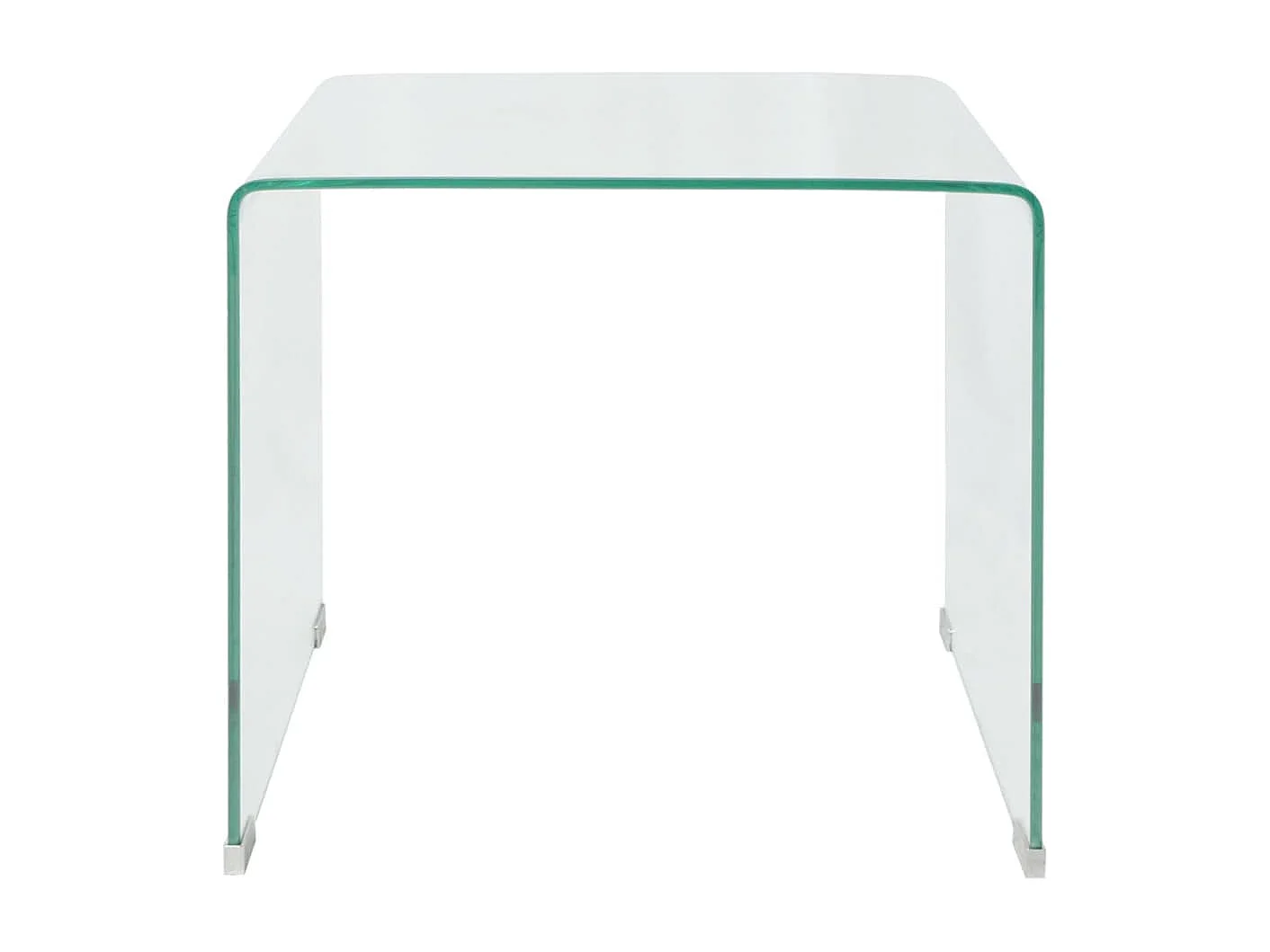 Table basse 49,5 x 50 x 45 cm Verre trempé Transparent