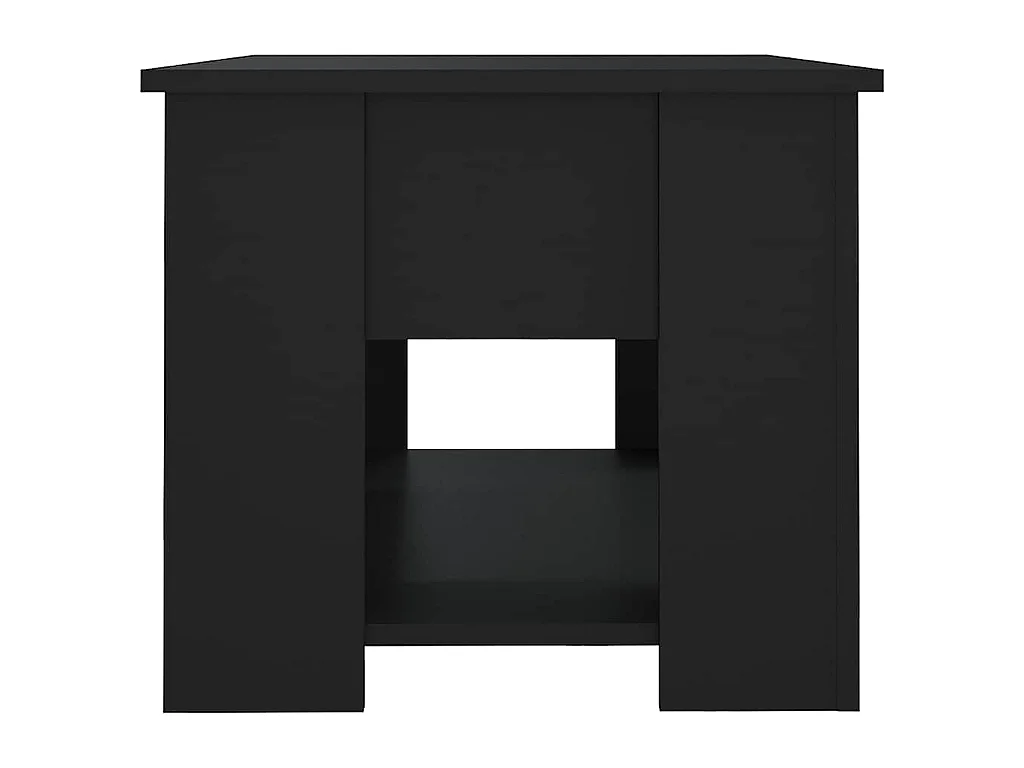 Tavolino da Salotto Nero 79x49x41 cm in Legno Multistrato