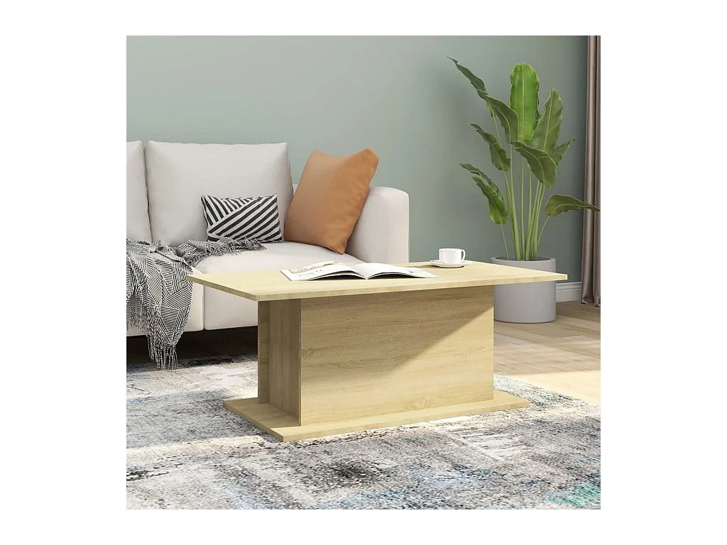 Salontafel 102x55,5x40 cm bewerkt hout sonoma eikenkleurig