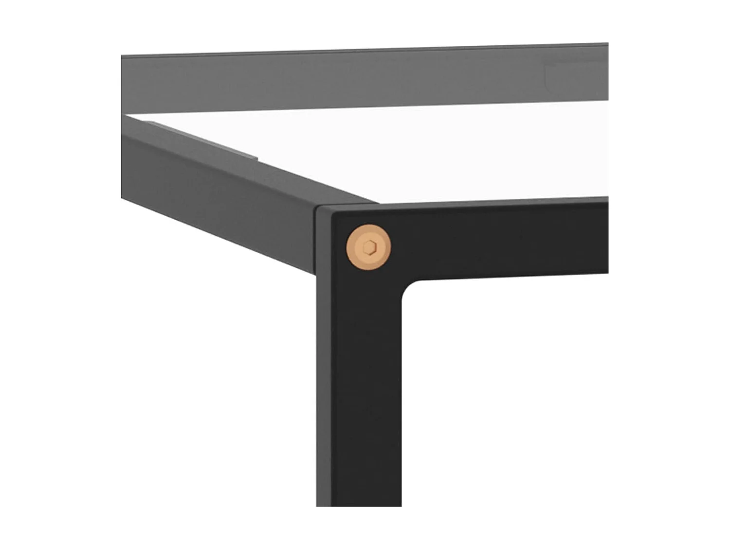 Table basse Noir avec verre trempé 80x80x35 cm
