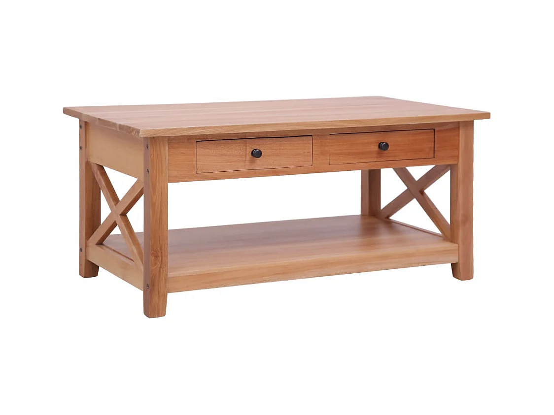 Salontafel 100x55x46 cm massief mahoniehout