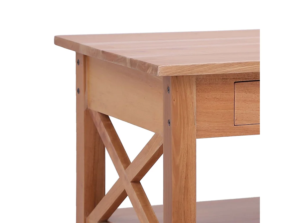 Mesa de centro de madera maciza de caoba 100x55x46 cm