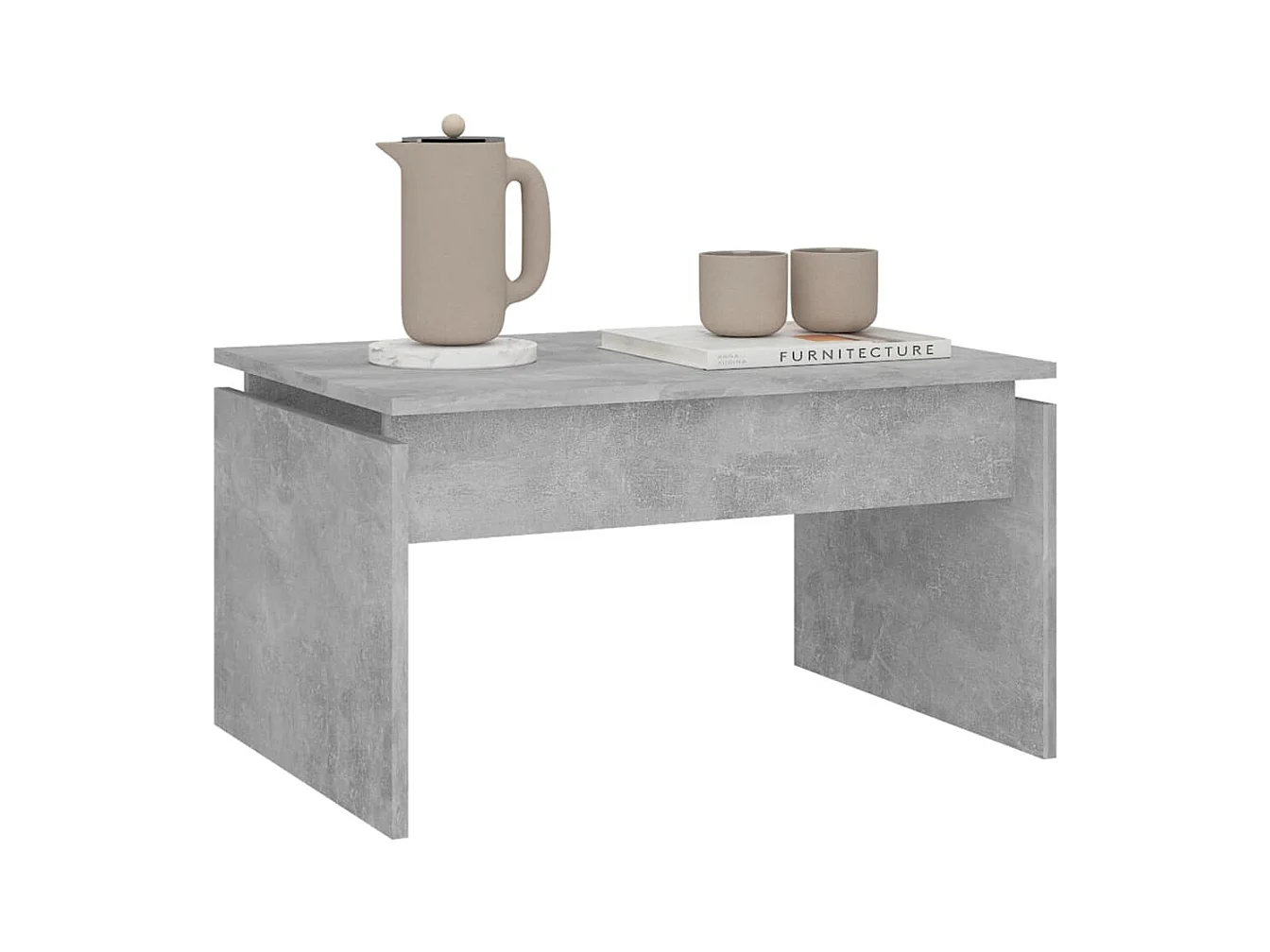 Couchtisch Betongrau 68x50x38 cm Holzwerkstoff